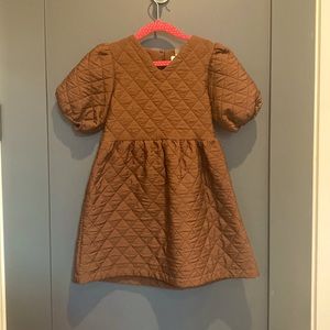 Zara chocolate quilted girls dress. Perfect condition. Worn once.